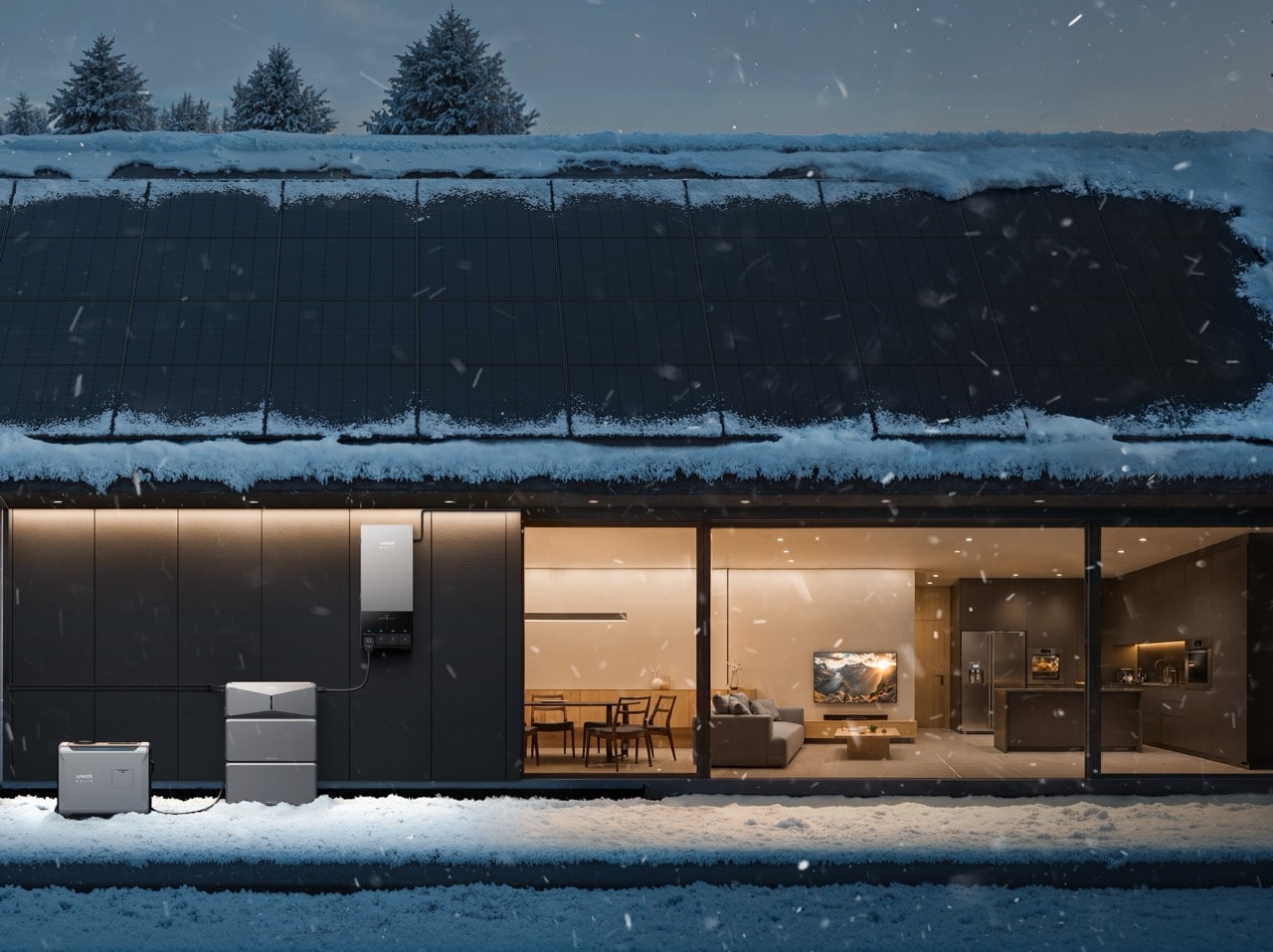 Homeowner reviewing Anker SOLIX backup power installation options with professional support