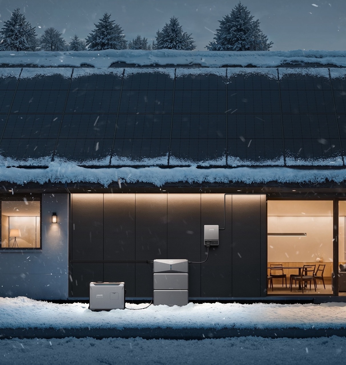 Homeowner reviewing Anker SOLIX backup power installation options with professional support